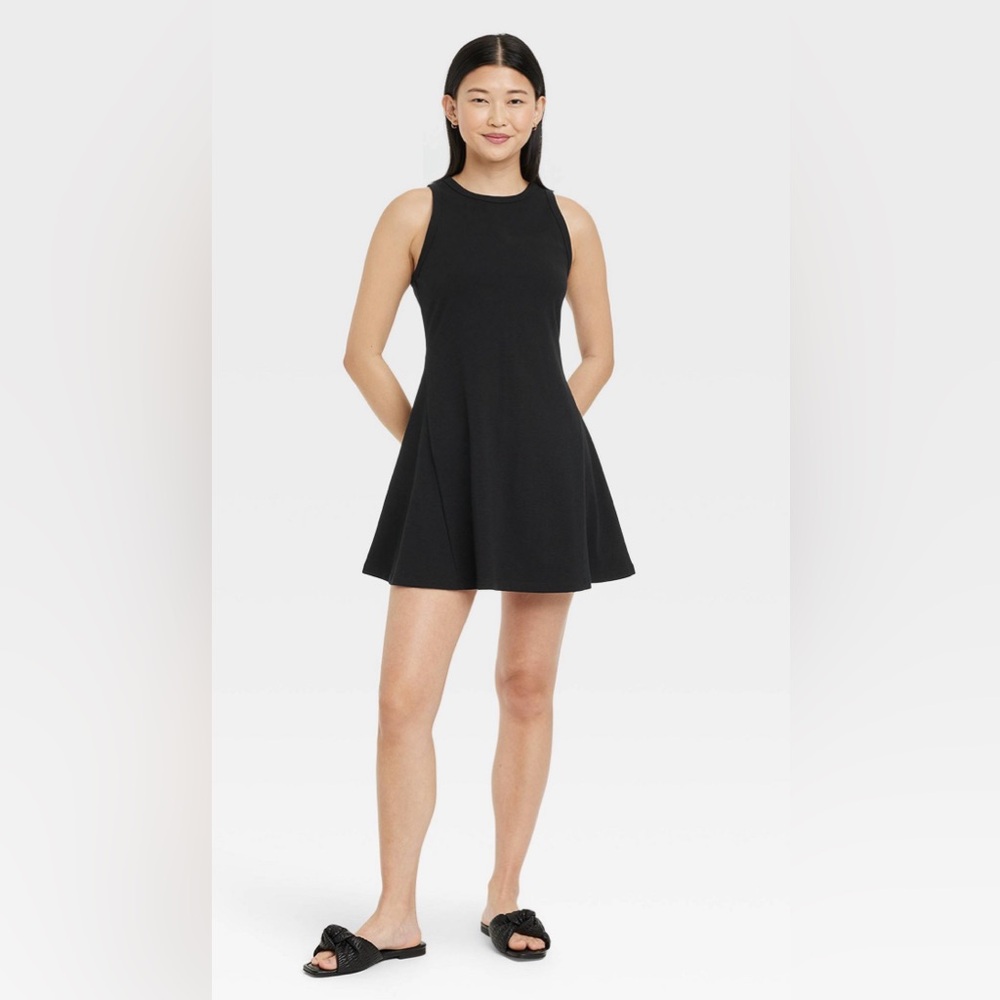 NWT A New Day black Sleeveless Tennis Dress size small